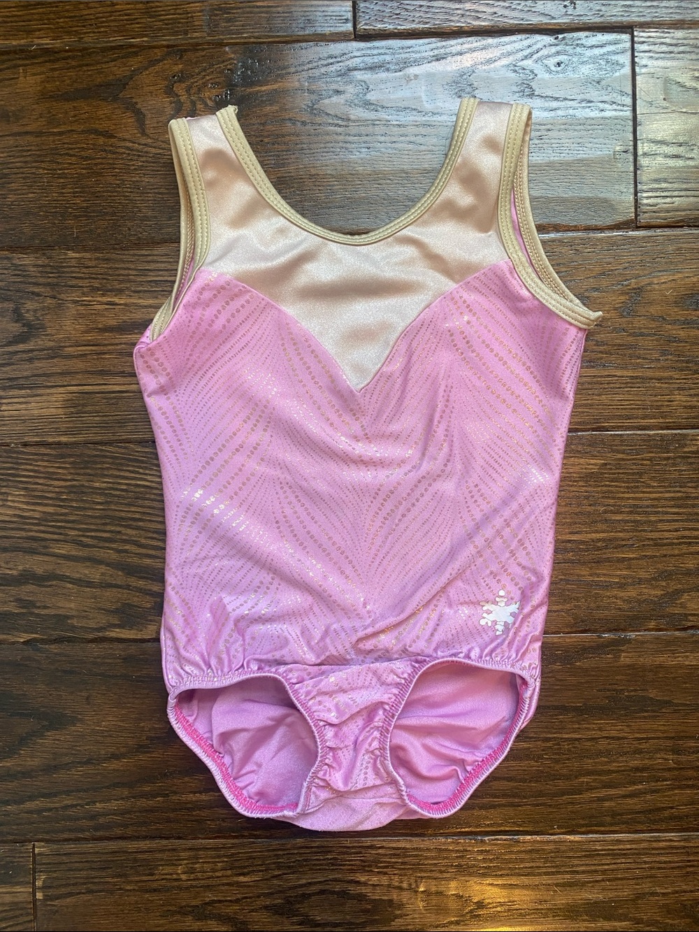 Pink and Gold Girls Gymnastics Leotard
